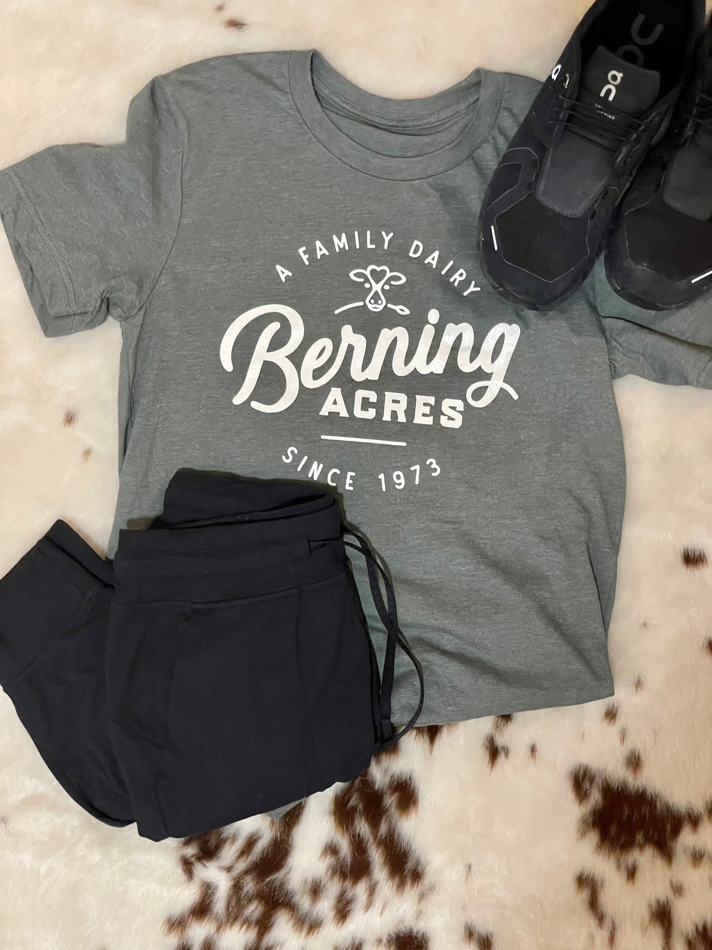 Berning Acres Hunter Green OG tee