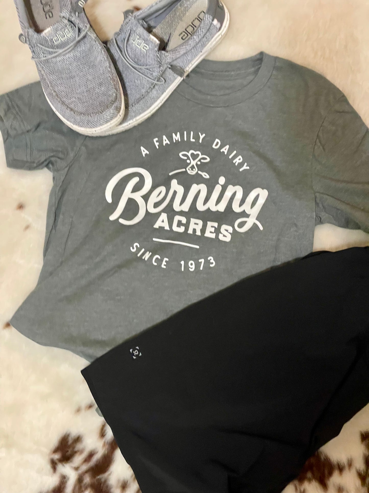 Berning Acres Hunter Green OG tee
