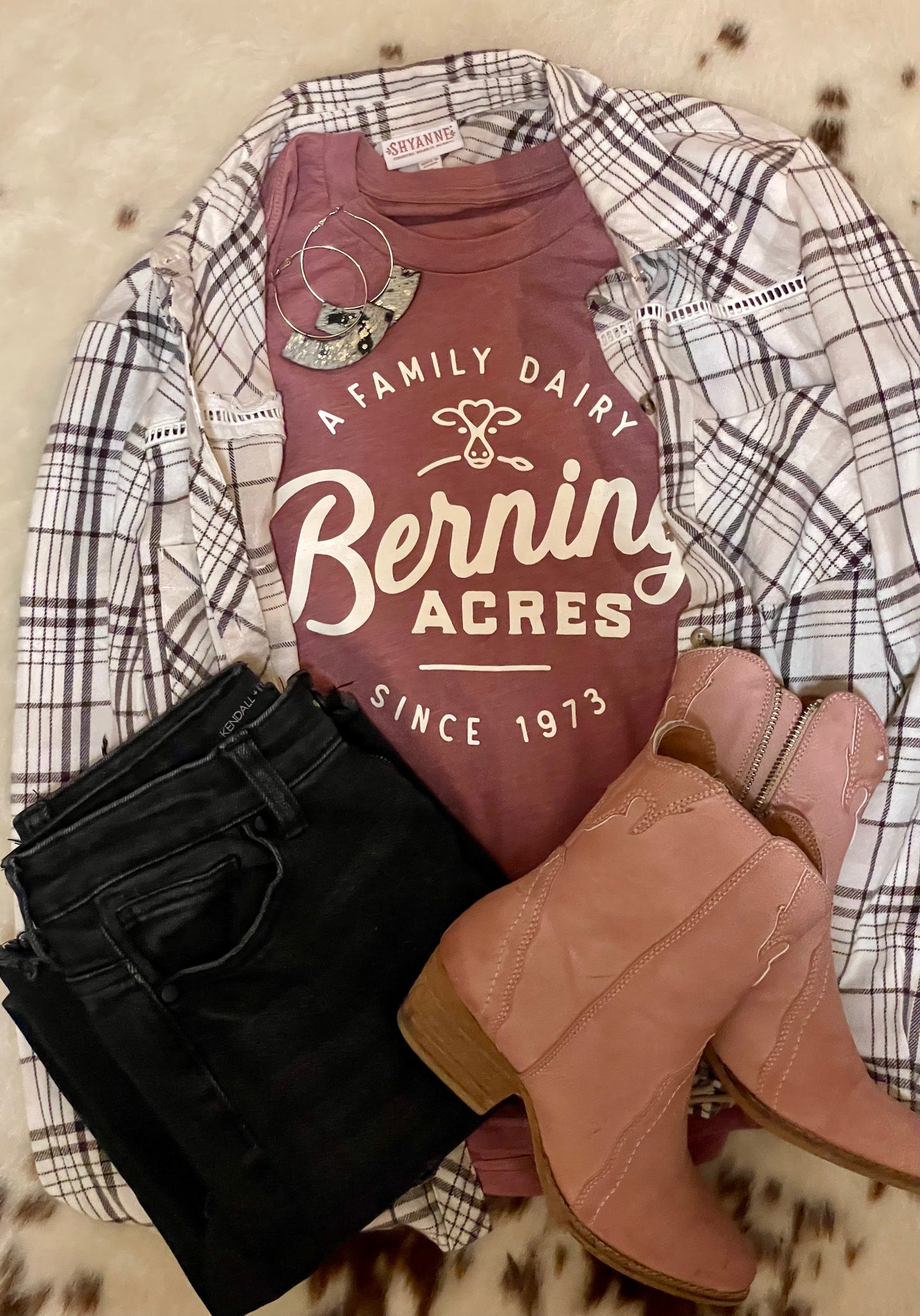 Mauve OG "the original" Berning Acres tee