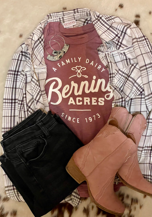 Mauve OG "the original" Berning Acres tee