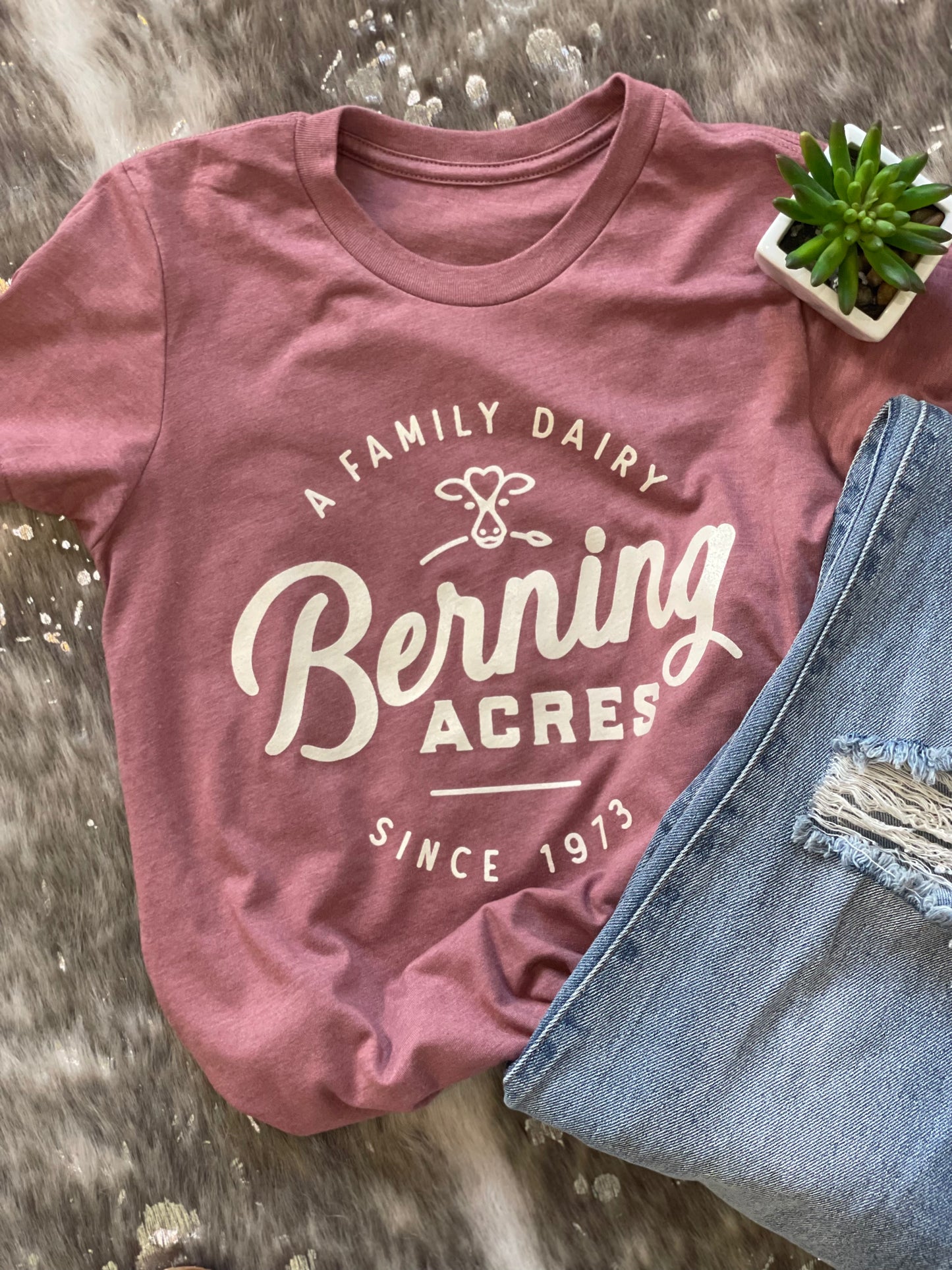 Mauve OG "the original" Berning Acres tee