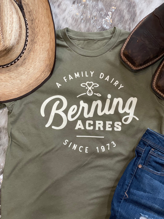 Military Green OG Berning Acres tee