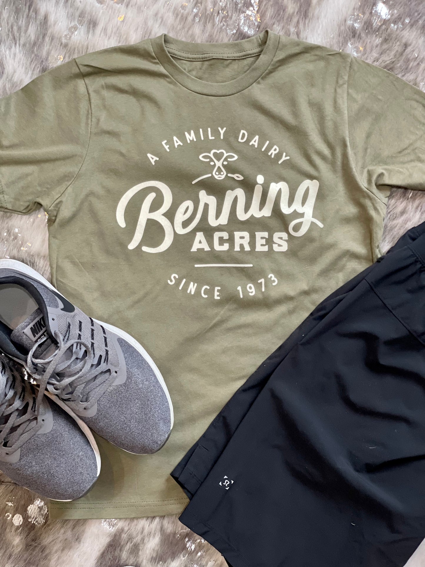 Military Green OG Berning Acres tee